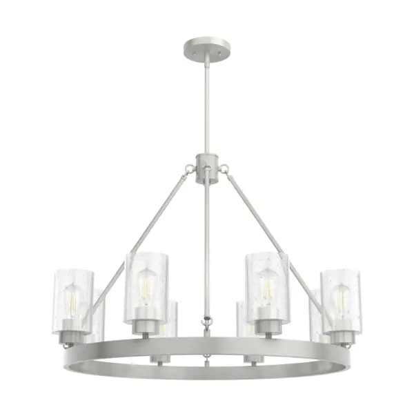 Hartland 8-Light Round Chandelier in Brushed Nickel - Image 1