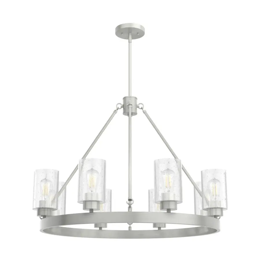 Hartland 8-Light Round Chandelier in Brushed Nickel - Image 1