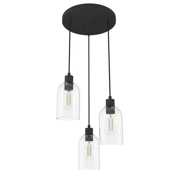 The Lochemeade delivers three pendant lights in one compact installation, making it perfect for smaller spaces or as a unique dining table alternative. Its minimalist design with seeded glass domes and Noble Bronze finish works across multiple styles.