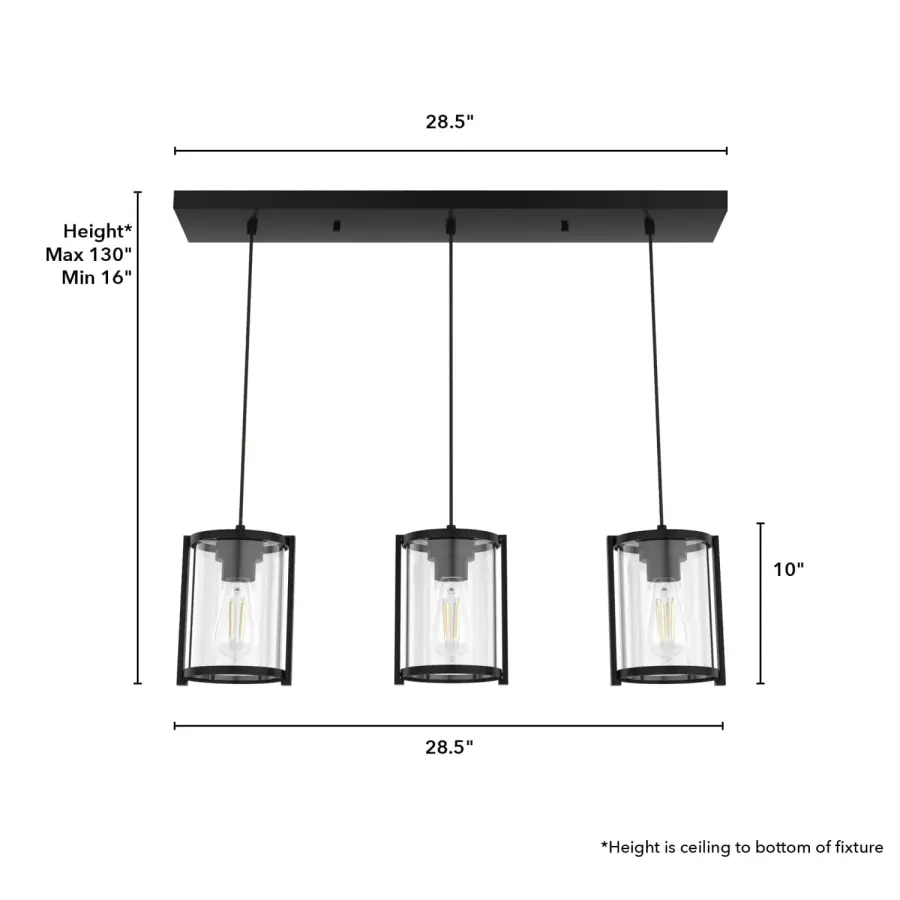 Astwood Three Light Linear Pendant in Alturas Gold - Image 12