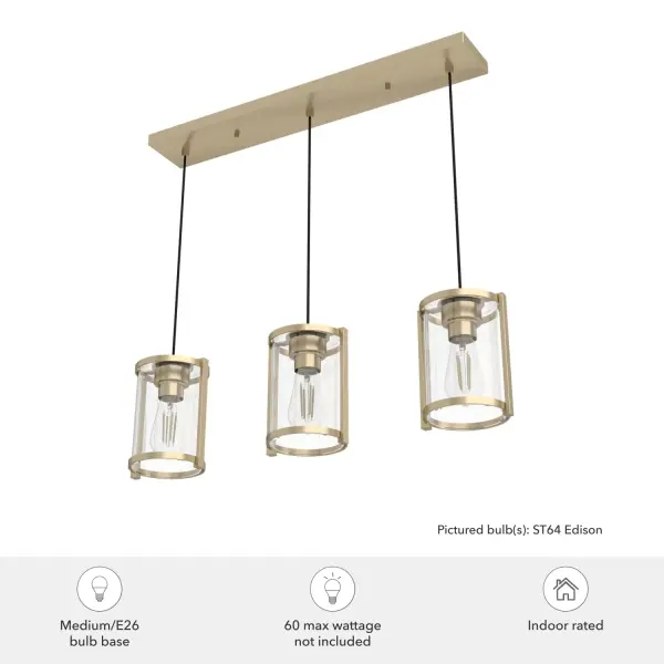 Astwood Three Light Linear Pendant in Alturas Gold - Image 7
