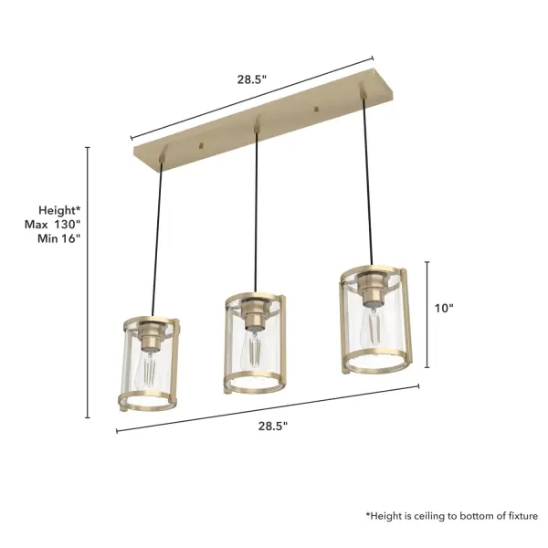 Astwood Three Light Linear Pendant in Alturas Gold - Image 10