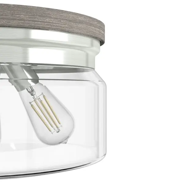 Devon Park Three Light Flush Mount in Brushed Nickel - Image 15