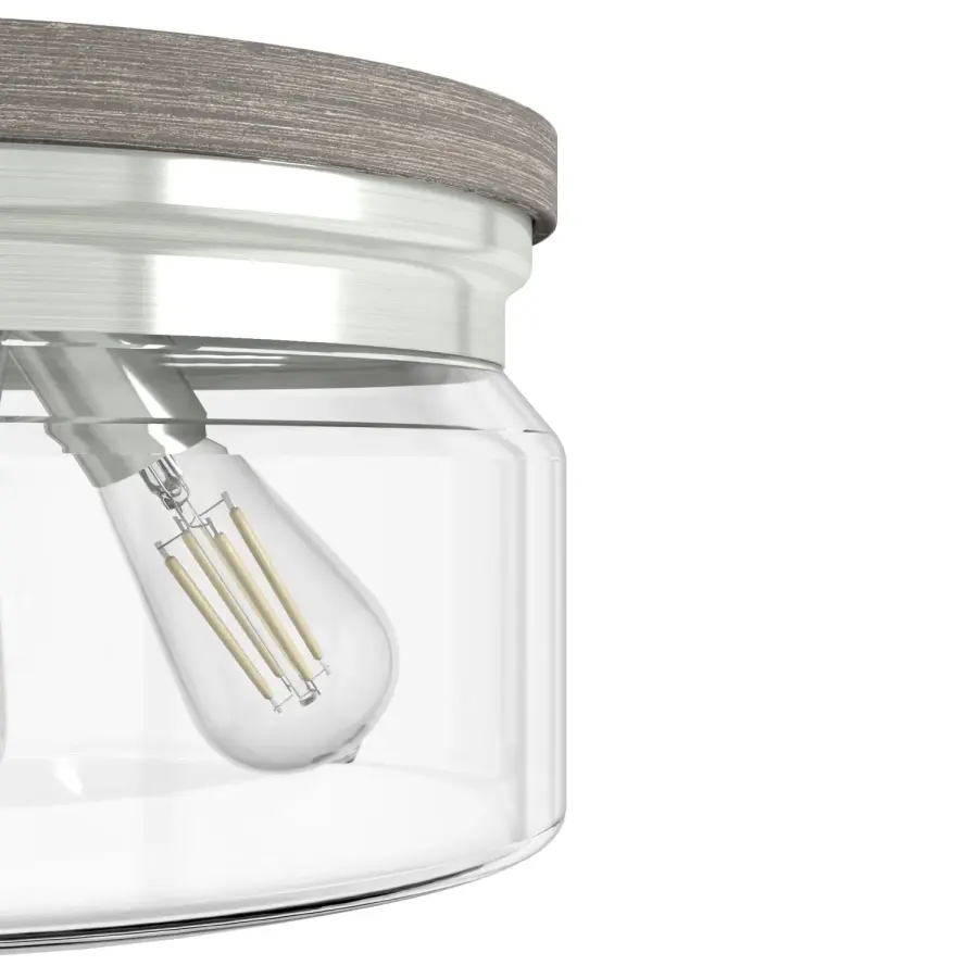 Devon Park Three Light Flush Mount in Brushed Nickel - Image 15
