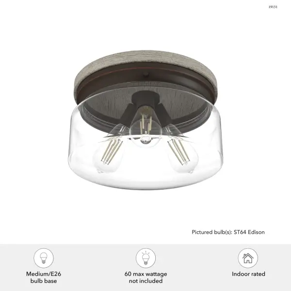 Devon Park Three Light Flush Mount in Brushed Nickel - Image 5