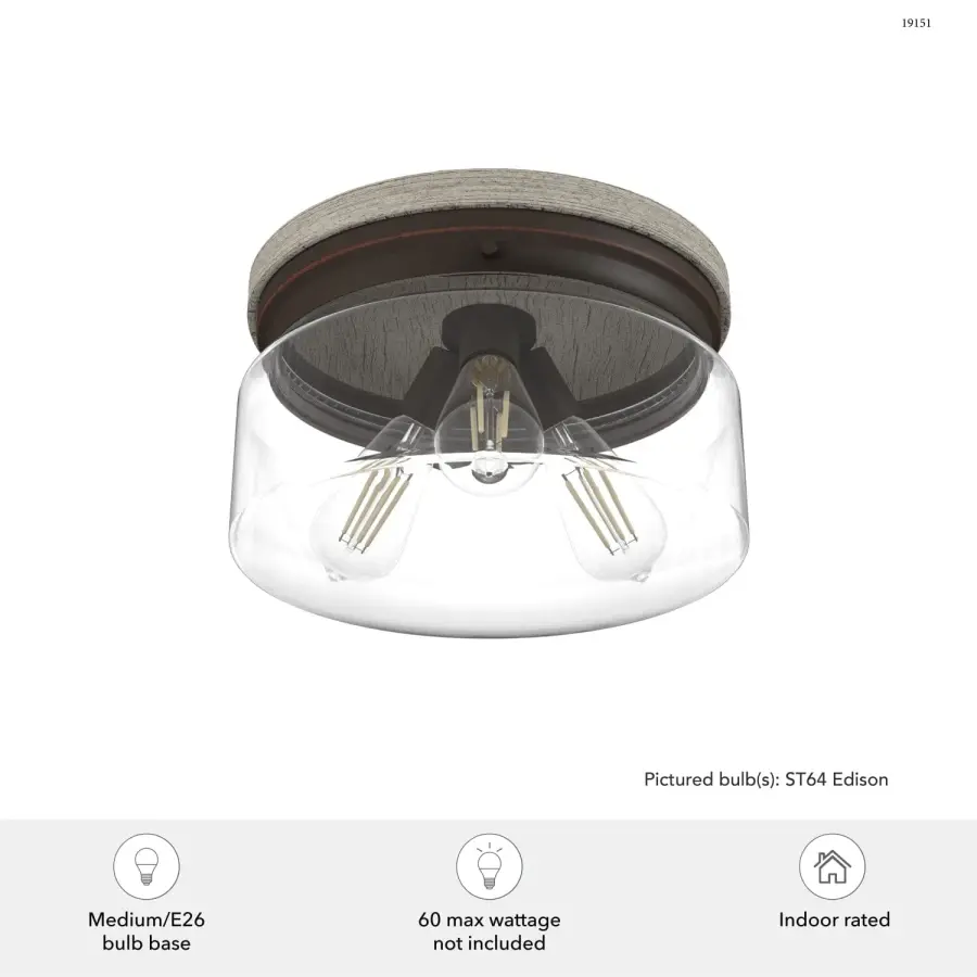 Devon Park Three Light Flush Mount in Brushed Nickel - Image 5