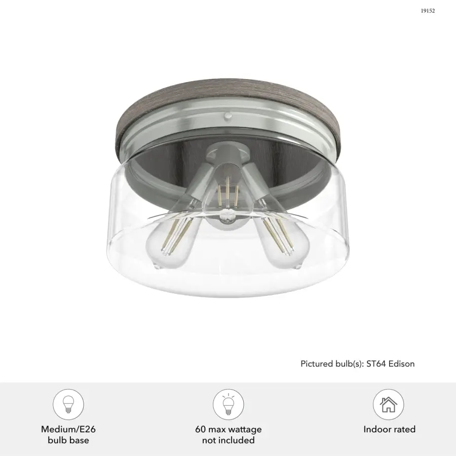 Devon Park Three Light Flush Mount in Brushed Nickel - Image 6