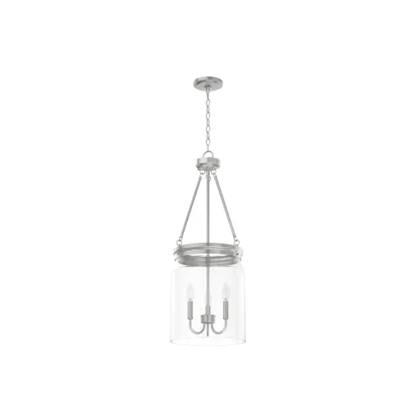 Devon Park Three Light Pendant in Brushed Nickel - Image 12