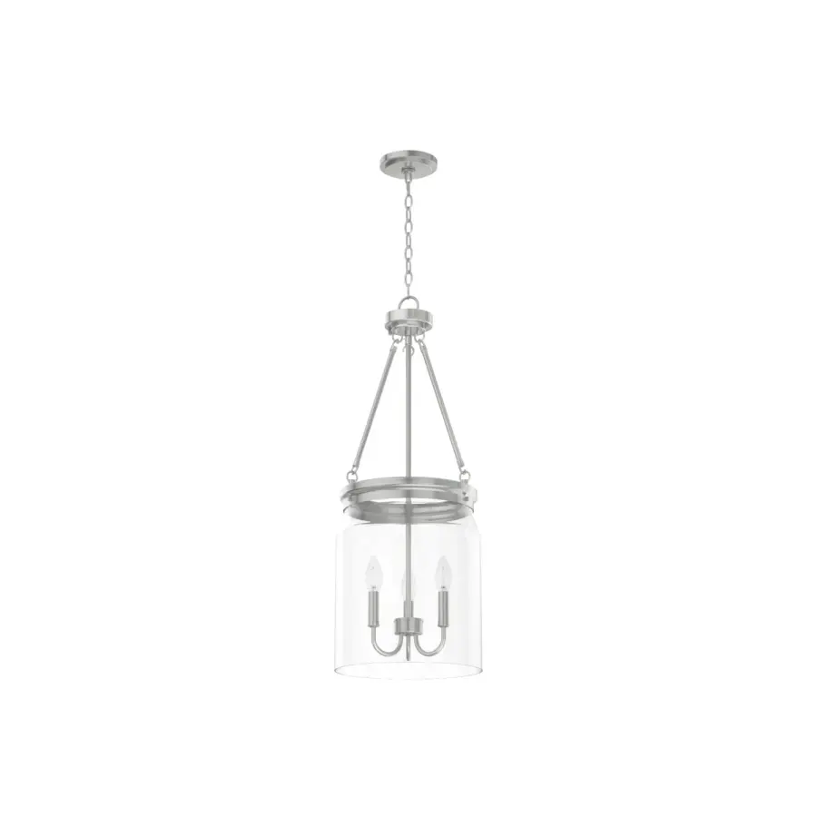 Devon Park Three Light Pendant in Brushed Nickel - Image 12