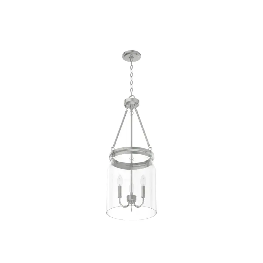 Devon Park Three Light Pendant in Brushed Nickel - Image 14