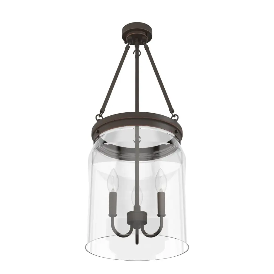 Devon Park Three Light Pendant in Brushed Nickel - Image 17
