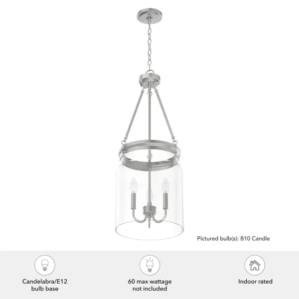 Devon Park Three Light Pendant in Brushed Nickel - Image 5
