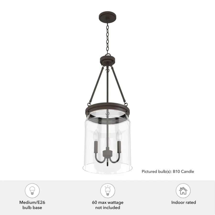 Devon Park Three Light Pendant in Brushed Nickel - Image 6