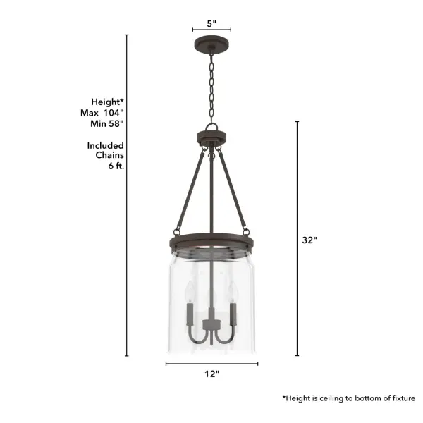 Devon Park Three Light Pendant in Brushed Nickel - Image 8