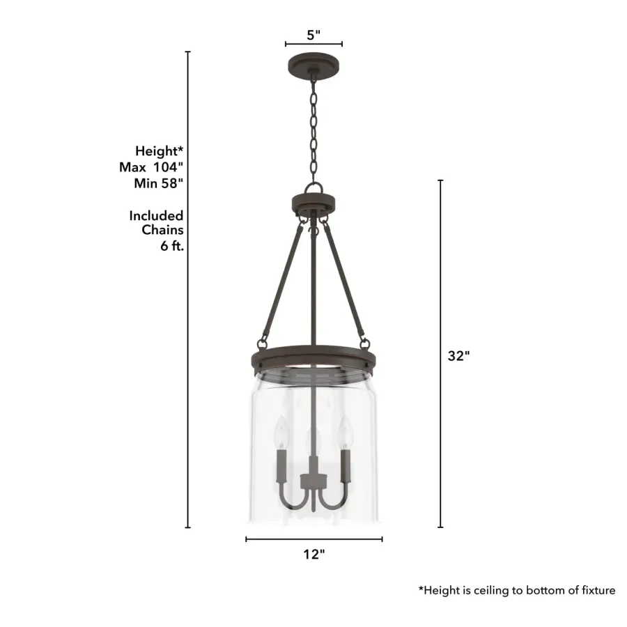 Devon Park Three Light Pendant in Brushed Nickel - Image 8