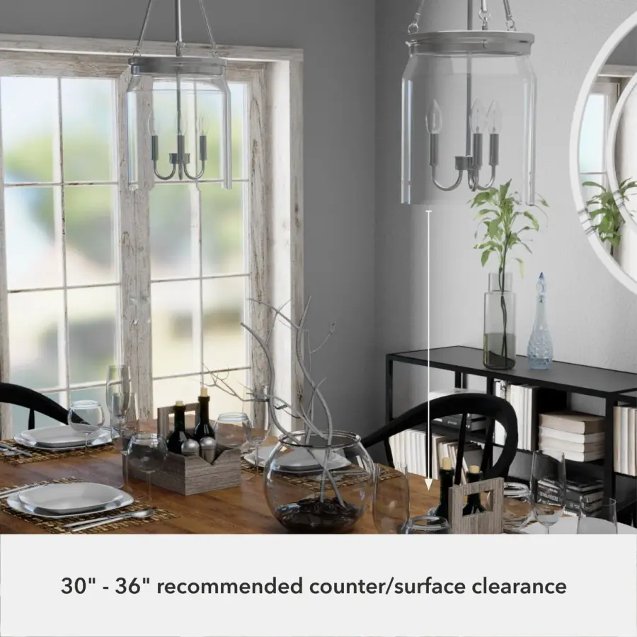 Devon Park Three Light Pendant in Brushed Nickel - Image 9
