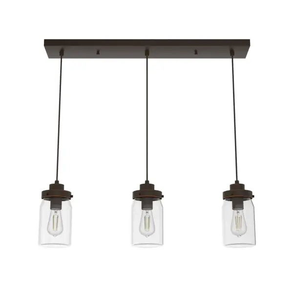 Devon Park Three Light Linear Pendant in Onyx Bengal - Image 13