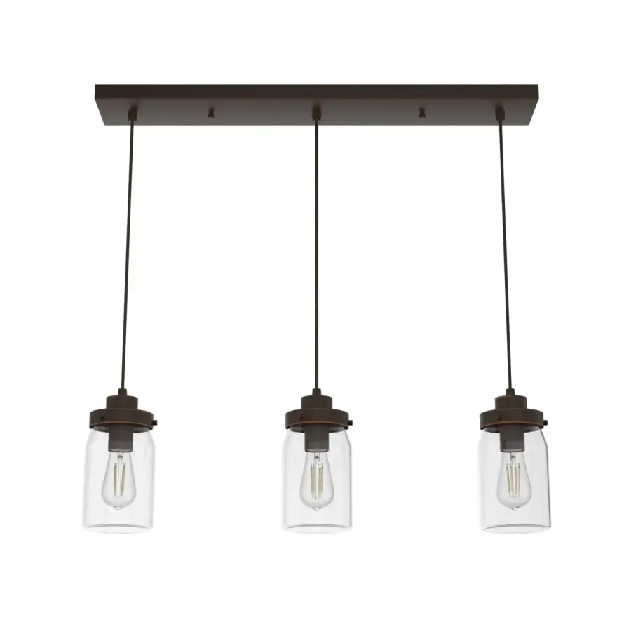 Devon Park Three Light Linear Pendant in Onyx Bengal - Image 13