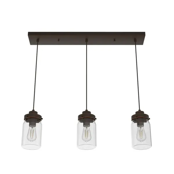 Devon Park Three Light Linear Pendant in Onyx Bengal - Image 15