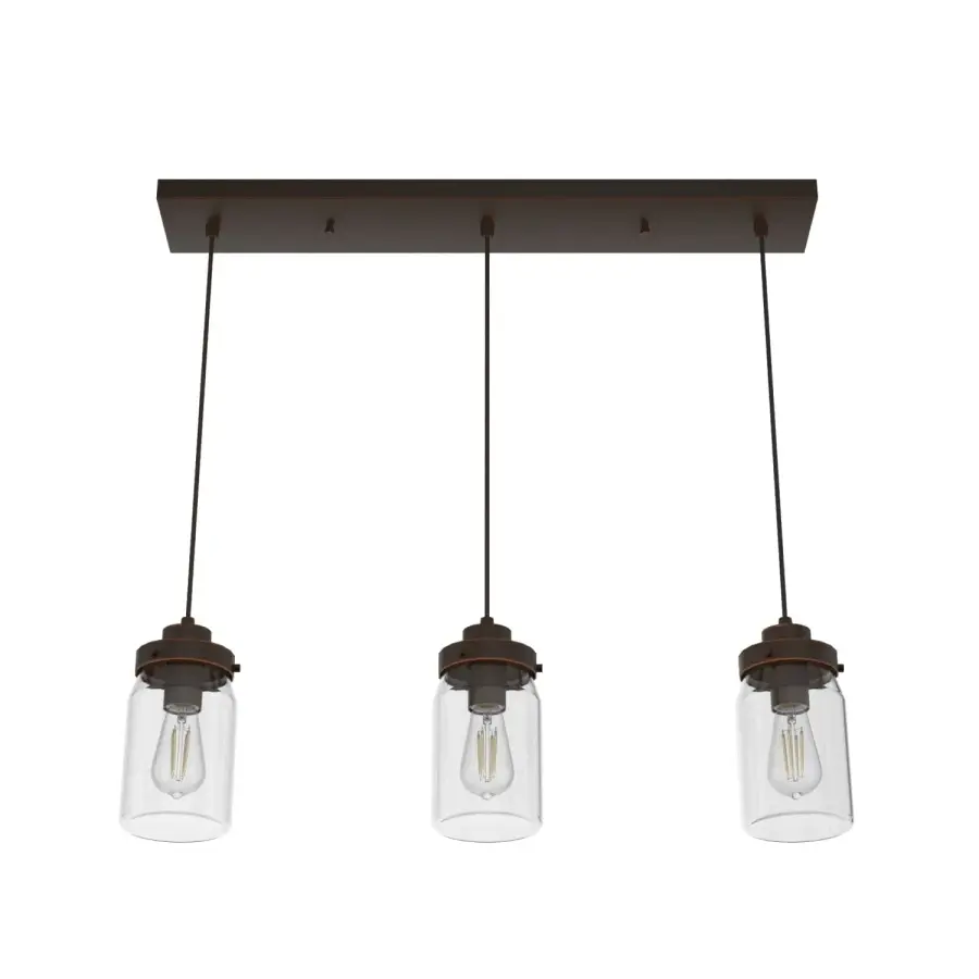 Devon Park Three Light Linear Pendant in Onyx Bengal - Image 15