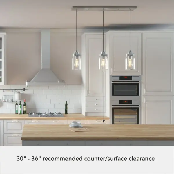 Devon Park Three Light Linear Pendant in Onyx Bengal - Image 9