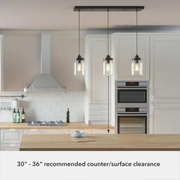Devon Park Three Light Linear Pendant in Onyx Bengal - Image 10