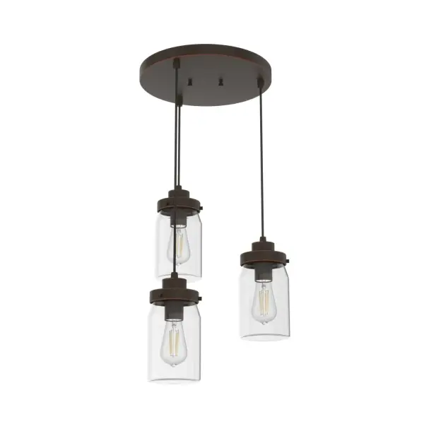 Devon Park Three Light Pendant in Onyx Bengal - Image 12