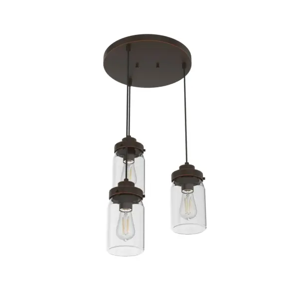 Devon Park Three Light Pendant in Onyx Bengal - Image 14