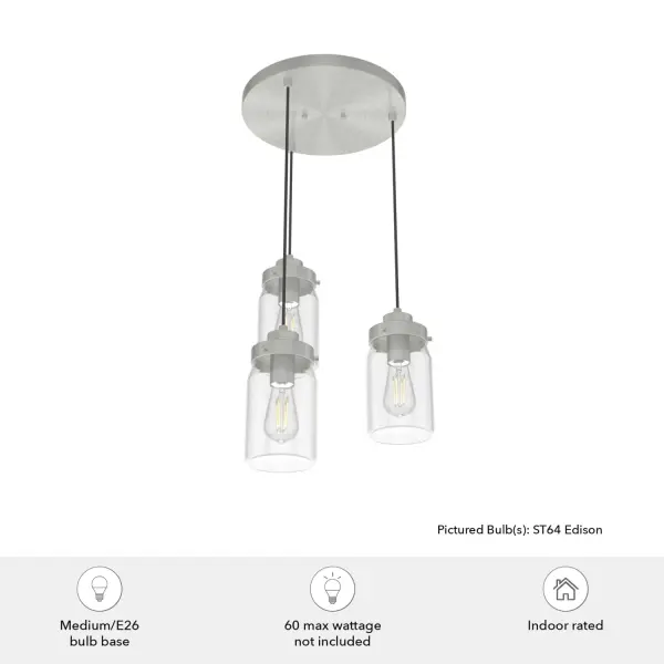 Devon Park Three Light Pendant in Onyx Bengal - Image 6