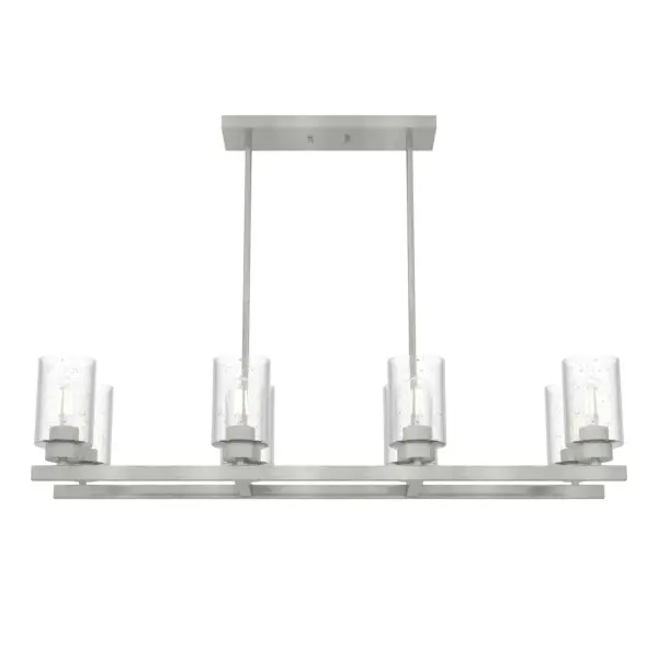 Hartland 8-Light Linear Chandelier in Brushed Nickel - Image 12