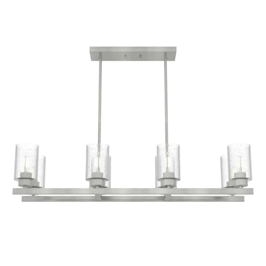 Hartland 8-Light Linear Chandelier in Brushed Nickel - Image 12