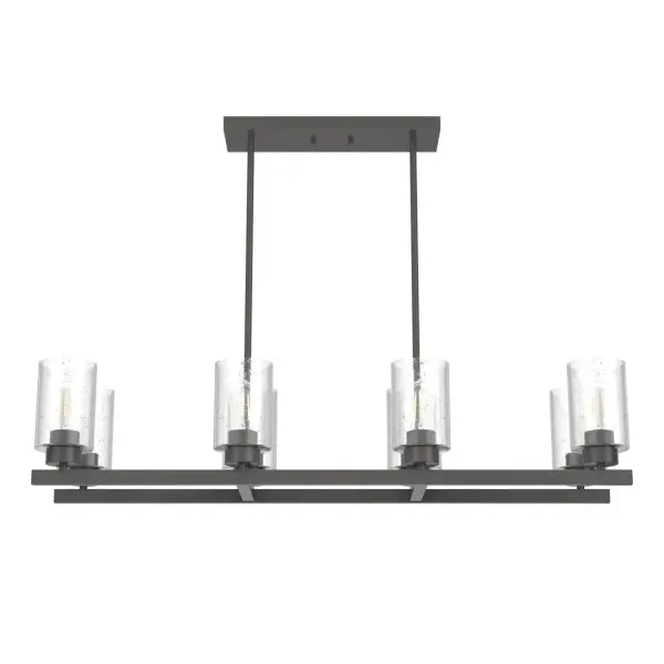 Hartland 8-Light Linear Chandelier in Brushed Nickel - Image 13