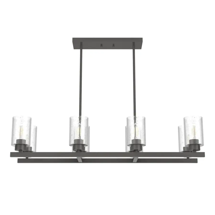 Hartland 8-Light Linear Chandelier in Brushed Nickel - Image 13