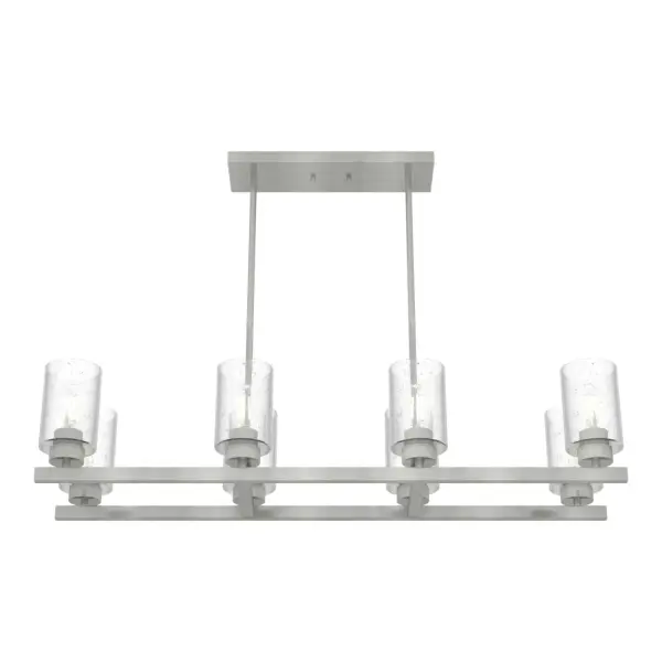 Hartland 8-Light Linear Chandelier in Brushed Nickel - Image 14