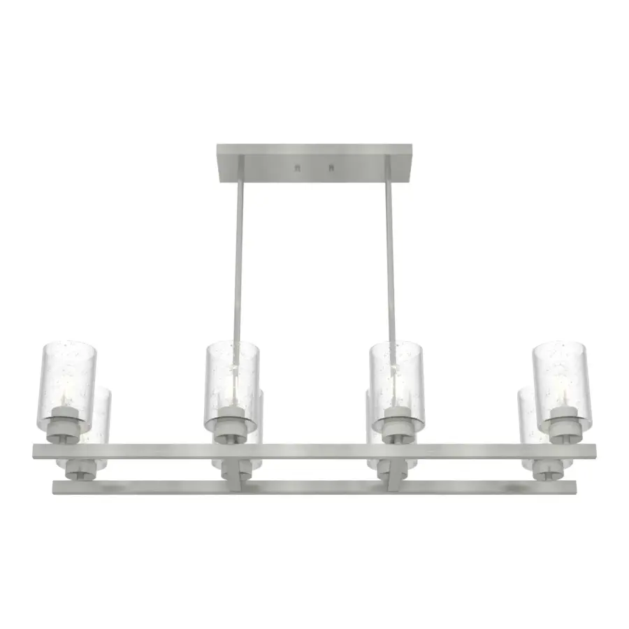 Hartland 8-Light Linear Chandelier in Brushed Nickel - Image 14