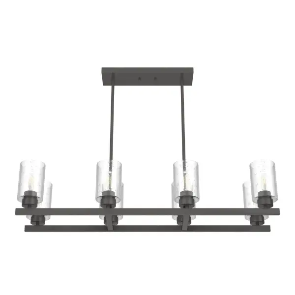 Hartland 8-Light Linear Chandelier in Brushed Nickel - Image 15