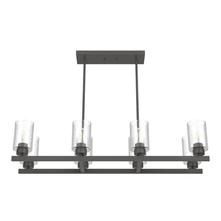 Hartland 8-Light Linear Chandelier in Brushed Nickel - Image 15