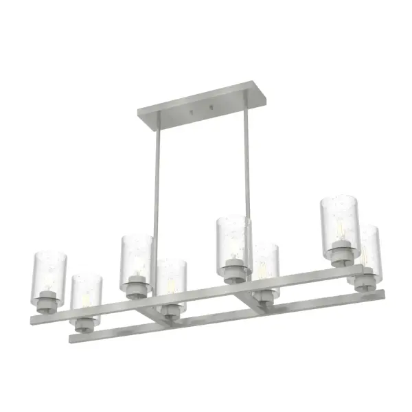 Hartland 8-Light Linear Chandelier in Brushed Nickel - Image 16