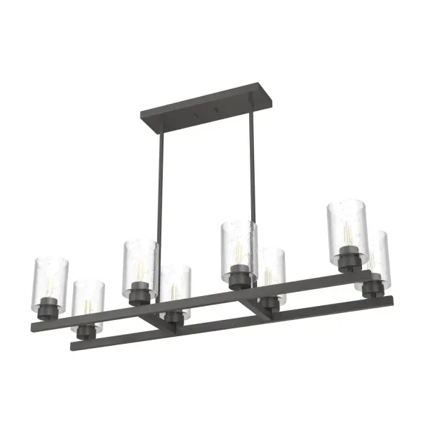 Hartland 8-Light Linear Chandelier in Brushed Nickel - Image 17
