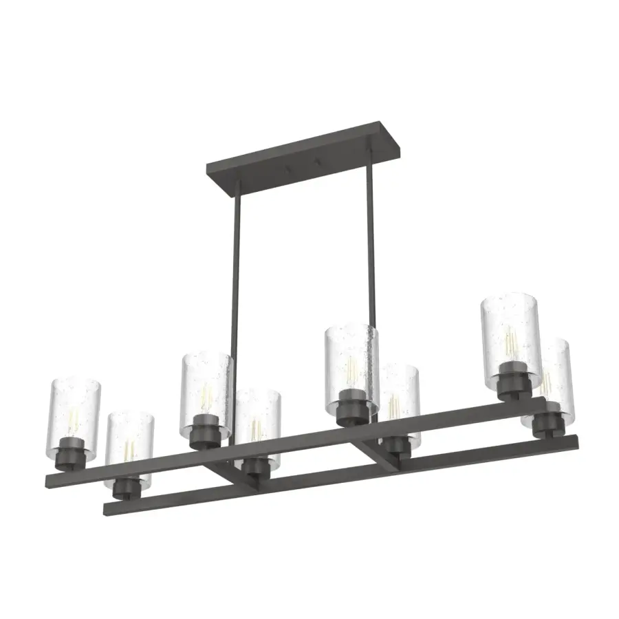 Hartland 8-Light Linear Chandelier in Brushed Nickel - Image 17
