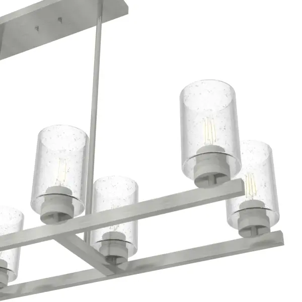 Hartland 8-Light Linear Chandelier in Brushed Nickel - Image 18