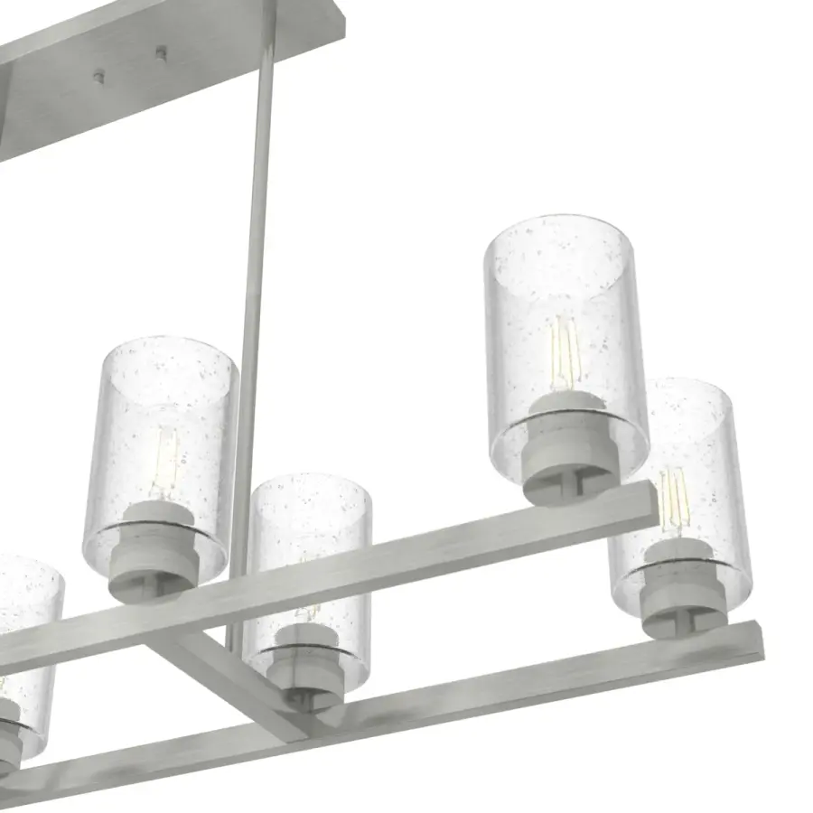 Hartland 8-Light Linear Chandelier in Brushed Nickel - Image 18