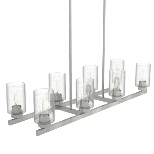 Hartland 8-Light Linear Chandelier in Brushed Nickel - Image 20