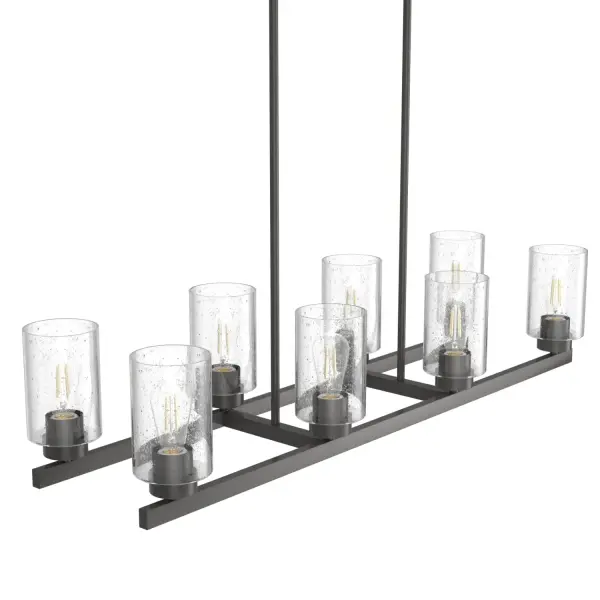 Hartland 8-Light Linear Chandelier in Brushed Nickel - Image 21