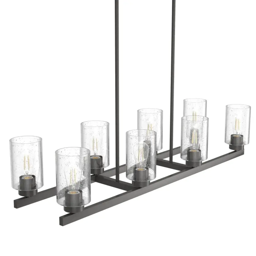 Hartland 8-Light Linear Chandelier in Brushed Nickel - Image 21