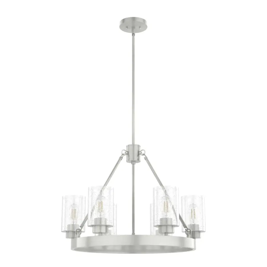Hartland 6-Light Chandelier in Brushed Nickel - Image 12