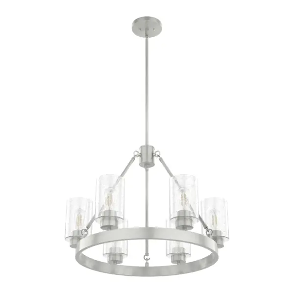Hartland 6-Light Chandelier in Brushed Nickel - Image 14