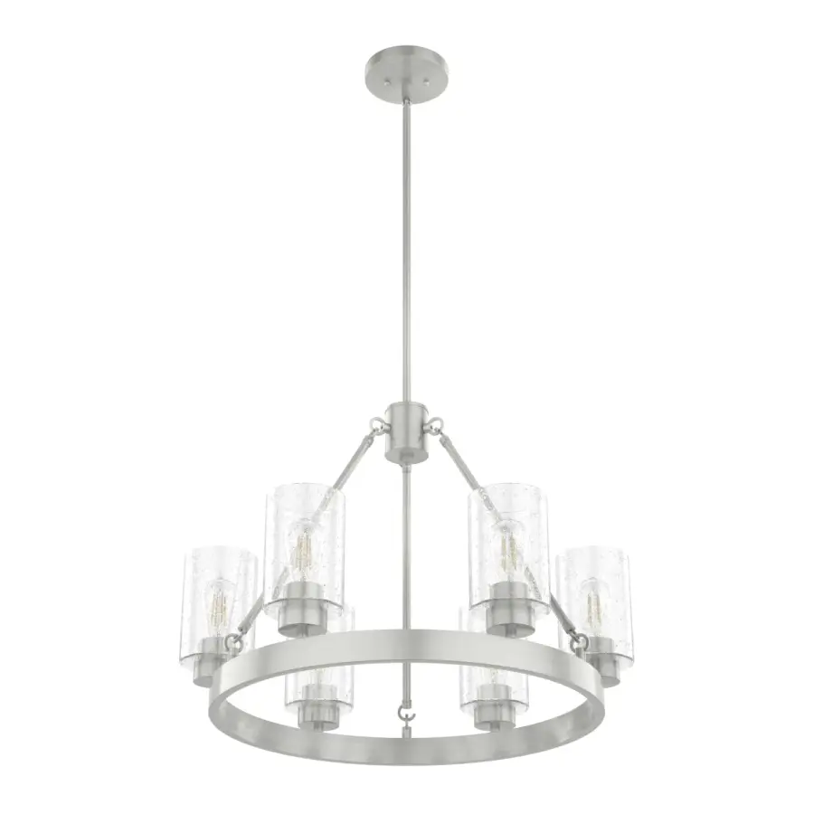 Hartland 6-Light Chandelier in Brushed Nickel - Image 14