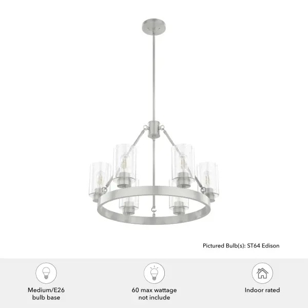 Hartland 6-Light Chandelier in Brushed Nickel - Image 5