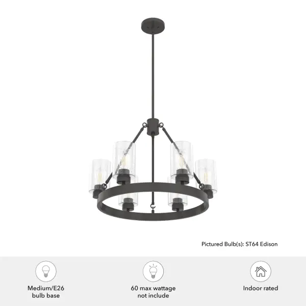 Hartland 6-Light Chandelier in Brushed Nickel - Image 6